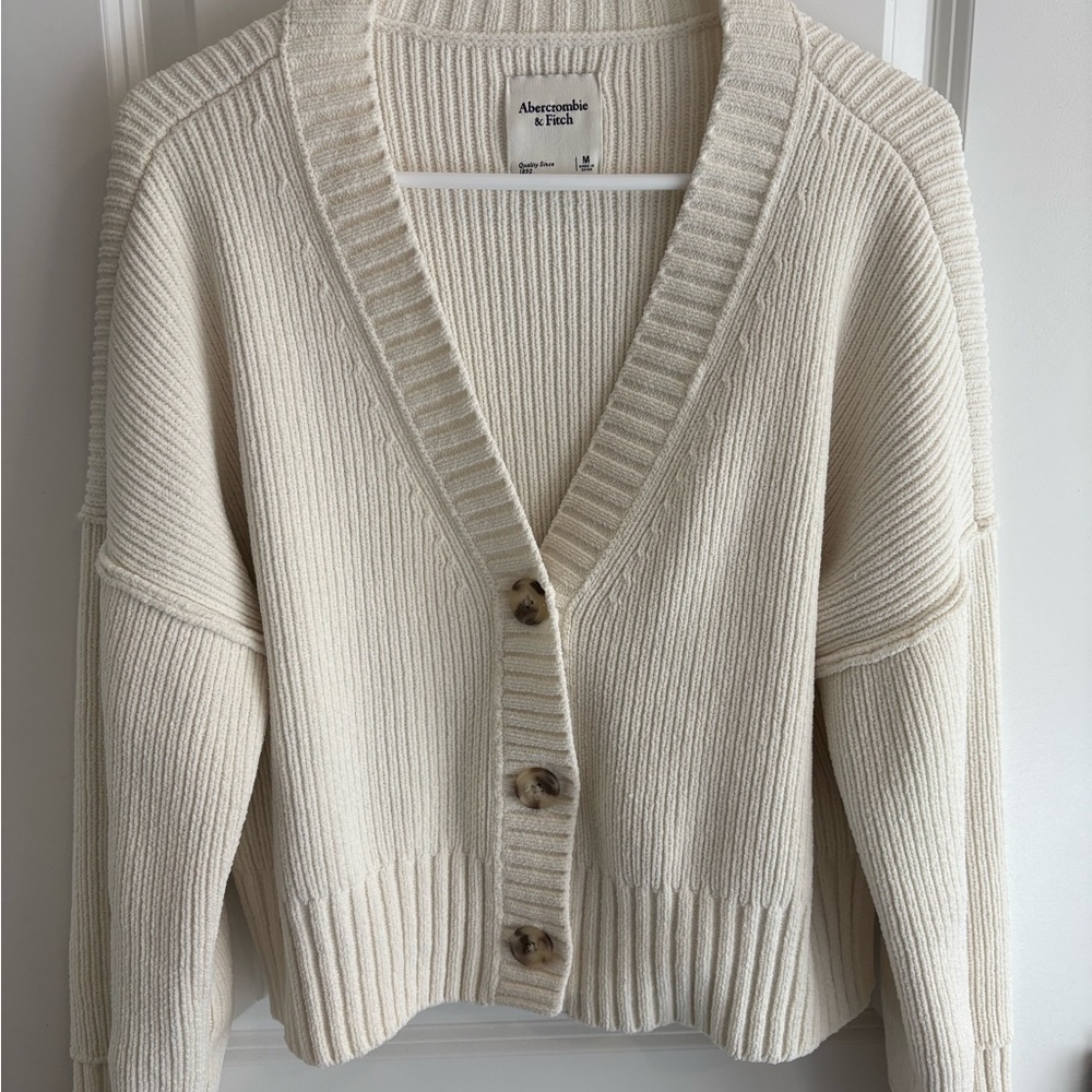 Abercrombie & Fitch Women's Cream Cardigan